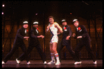 Actor Larry Marshall & ensemble in a scene fr. the Broadway musical "A Broadway Musical."