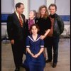 (L-R) Producer Anthony D. Marshall, actress/director Eva Le Gallienne, producer Sabra Jones, her husband, co-director John Strasberg & actress Kate Burton (seated) in a rehearsal shot fr. The Broadway revival of "Alice in Wonderland."