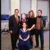 (L-R) Producer Anthony D. Marshall, actress/director Eva Le Gallienne, producer Sabra Jones, her husband, co-director John Strasberg & actress Kate Burton (seated) in a rehearsal shot fr. The Broadway revival of "Alice in Wonderland."