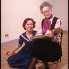 Actresses (L-R) Kate Burton & Eva Le Gallienne in a rehearsal shot fr. The Broadway revival of "Alice in Wonderland."