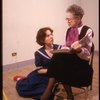 Actresses (L-R) Kate Burton & Eva Le Gallienne in a rehearsal shot fr. The Broadway revival of "Alice in Wonderland."