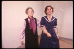 Actresses (L-R) Eva Le Gallienne & Kate Burton in a rehearsal shot fr. The Broadway revival of "Alice in Wonderland."