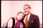 Actress Eva Le Gallienne & producer Anthony D. Marshall in a rehearsal shot fr. The Broadway revival of "Alice in Wonderland."