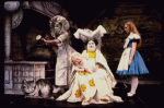 Actors (L-R) Richard Sterne, Edward Zang & Kate Burton in a scene fr. the Broadway revival of "Alice in Wonderland."