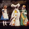 Actors (L-R) Kate Burton, Edward Zang & Brian Reddy in a scene fr. the Broadway revival of "Alice in Wonderland."