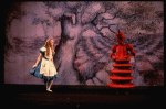 Actors (L-R) Kate Burton & James Valentine as the Mock Turtle in a scene fr. the Broadway revival of "Alice in Wonderland."