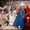 Actors (L-R) Edward Zang, Eva Le Gallienne, Kate Burton & Mary Louise Wilson in a scene fr. the Broadway revival of "Alice in Wonderland."