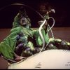 Actor John Heffernan as the Caterpillar in a scene fr. the Broadway revival of "Alice in Wonderland."