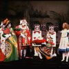 [Front L-R] Curt Dawson, Brian Reddy, Richard Woods, John Seidman [kneeling], Kate Burton, [kneeling Spades:] Geoff Garland, Steve Massa, Robert Boyle and unidentified others in in the stage production Alice in Wonderland