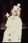 Actress Eva Le Gallienne as the White Queen in a scene fr. the Broadway revival of "Alice in Wonderland."