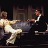Actors Jill Eikenberry & Jim Jansen in a scene fr. the Broadway play "All Over Town." (New York)