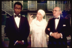 Actors (L-R) Cleavon Little, Michael Gorrin & Barnard Hughes in a scene fr. the Broadway play "All Over Town." (New York)