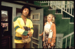 Actors Ron O'Neal & Mary Nealie in a scene fr. the replacement cast of the Broadway play "All Over Town." (New York)