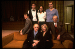 Actors (Top L-R) Garrett Brown, Polly Draper & Jay O. Sanders, (Middle L-R) Steven Culp & Tom Aldredge, (Bottom L-R) Jack Warden & Michael Learned in a scene fr. the Hartman Theatre's production of the Neil Simon play "Actors and Actresses."