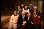 Actors (Top L-R) Steven Culp, Garrett Brown, Polly Draper, Jay Sanders & Tom Aldredge, (Bottom L-R) writer Neil Simon, Jack Warden, Michael Learned & dir. Glenn Jordan in a shot fr. the Hartman Theatre's production of the play "Actors and Actresses."
