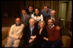 Actors (Top L-R) Steven Culp, Garrett Brown, Polly Draper, Jay Sanders & Tom Aldredge, (Bottom L-R) writer Neil Simon, Jack Warden, Michael Learned & dir. Glenn Jordan in a shot fr. the Hartman Theatre's production of the play "Actors and Actresses."
