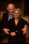 Actors Jack Warden & Michael Learned in a scene fr. the Hartman Theatre's production of the Neil Simon play "Actors and Actresses."
