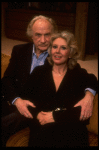Actors Jack Warden & Michael Learned in a scene fr. the Hartman Theatre's production of the Neil Simon play "Actors and Actresses."