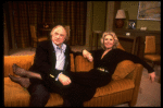 Actors Jack Warden & Michael Learned in a scene fr. the Hartman Theatre's production of the Neil Simon play "Actors and Actresses."