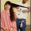 Actress Danielle Findley getting her hair cut in a publicity shot for the Broadway musical "Annie 2: Miss Hannigan's Revenge." (New York)