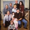 Actors (Top L-R) Ronny Graham, Raymond Thorne, Dorothy Loudon, Harve Presnell & Lauren Mitchell, (Bottom L-R) Scott Robertson, Danielle Findley & director Martin Charnin, in a publicity shot for the Broadway musical "Annie 2: Miss Hannigan's Revenge." (Ne