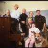 (Top L-R) actors Ronny Graham, Dorothy Loudon, Harve Presnell, writer Tom Meehan, director Martin Charnin, (Bottom L-R) composer Charles Strouse, actor Danielle Findley, in a rehearsal shot for the Broadway musical "Annie 2: Miss Hannigan's Revenge." (New