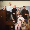 (Top L-R) actors Ronny Graham, Dorothy Loudon, Harve Presnell, writer Tom Meehan, director Martin Charnin, (Bottom L-R) composer Charles Strouse, actor Danielle Findley, in a rehearsal shot for the Broadway musical "Annie 2: Miss Hannigan's Revenge." (New