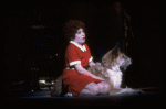 Actress Danielle Findley & Beau the dog ("Sandy") in a scene fr. the Broadway-bound musical "Annie 2: Miss Hannigan's Revenge." WASHINGTON