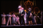 Actors (L-R) Danielle Findley, Harve Presnell & Lauren Mitchell w. the ensemble in a scene fr. the Broadway-bound musical "Annie 2: Miss Hannigan's Revenge." WASHINGTON