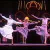 Actresses Dorothy Stanley (C) & Corinne Melancon (R) in a dance number fr. the Broadway-bound musical "Annie 2: Miss Hannigan's Revenge." WASHINGTON
