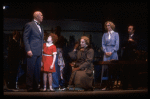 Actors (L-R) Harve Presnell, Danielle Findley, Marian Seldes & Lauren Mitchell in a scene fr. the Broadway-bound musical "Annie 2: Miss Hannigan's Revenge." WASHINGTON