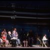 Actors (Seated L-C) Lauren Mitchell, Danielle Findley, Harve Presnell, Raymond Thorne, & actress Karen Murphy (R) in a scene fr. the Broadway-bound musical "Annie 2: Miss Hannigan's Revenge." WASHINGTON