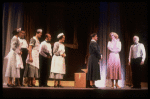 Actors Mary-Pat Green (3R), Lauren Mitchell (2R) & Terrence P. Currier (R) in a scene fr. the Broadway-bound musical "Annie 2: Miss Hannigan's Revenge." WASHINGTON