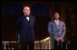 Actor Harve Presnell (L) in a scene fr. the Broadway-bound musical "Annie 2: Miss Hannigan's Revenge." WASHINGTON