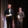Actor Harve Presnell (L) in a scene fr. the Broadway-bound musical "Annie 2: Miss Hannigan's Revenge." WASHINGTON