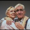 Actors Audra Lindley and James Whitmore in scene fr. the Off-Broadway play "About Time." (New York)