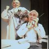 Actors Audra Lindley and James Whitmore in scene fr. the Off-Broadway play "About Time." (New York)