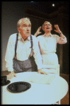 Actors Audra Lindley and James Whitmore in scene fr. the Off-Broadway play "About Time." (New York)