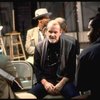 Director/choreographer Bob Fosse (C) discussing scene w. actors Alan Weeks (L) & Cleavant Derricks (R) at a rehearsal for the Broadway musical "Big Deal" (New York)