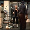 Director/choreographer Bob Fosse (C) discussing scene w. actor Alan Weeks (L) & others at a rehearsal for the Broadway musical "Big Deal" (New York)