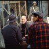 Director/choreographer Bob Fosse (C) discussing scene w. actors at a rehearsal for the Broadway musical "Big Deal" (New York)