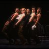 Actor Alde Lewis, Jr. (C) & ensemble in a scene fr. the Broadway musical "Big Deal" (New York)