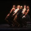 Actor Alde Lewis, Jr. (C) & ensemble in a scene fr. the Broadway musical "Big Deal" (New York)