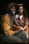 Actors Desiree Coleman & Mel Johnson, Jr. in a scene fr. the Broadway musical "Big Deal" (New York)