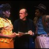 Director/choreographer Bob Fosse (C) discussing scene w. actors Loretta Devine (L) & Cleavant Derricks (R) at a dress rehearsal for the Broadway musical "Big Deal" (New York)