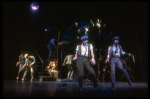 Actors (front L-R) Wayne Cilento & Bruce Anthony Davis in the "Beat Me Daddy, Eight to the Bar" dance number fr. the Broadway musical "Big Deal" (New York)