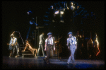 Actors (front L-R) Wayne Cilento & Bruce Anthony Davis in the "Beat Me Daddy, Eight to the Bar" dance number fr. the Broadway musical "Big Deal" (New York)