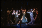 Actors (front L-R) Wayne Cilento & Bruce Anthony Davis in the "Beat Me Daddy, Eight to the Bar" dance number fr. the Broadway musical "Big Deal" (New York)