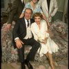 Actors (Top L-R) Jeremy Brett, Lynn Redgrave & George Rose, (Bottom L-R) Rex Harrison & Claudette Colbert in a scene fr. the Broadway play "Aren't We All?" (New York)