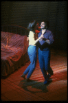 Actors Martin Vidnovic & Catherine Cox in a scene fr. the Broadway musical "Baby." (New York)